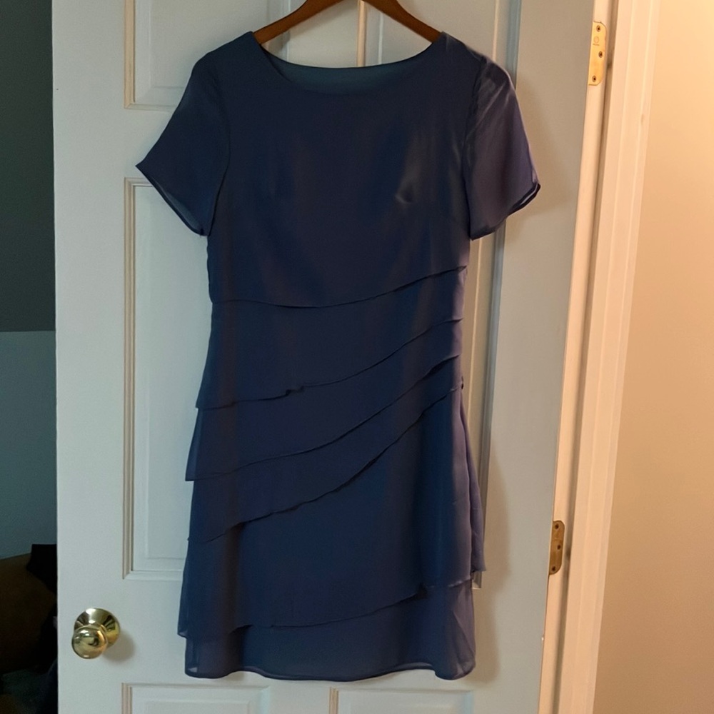 Elegant Blue Layered Dress